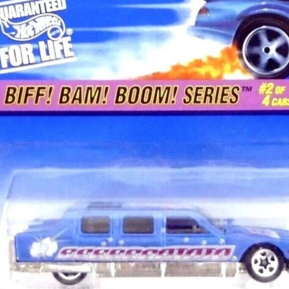 Die Cast Hot Wheels 1997 Limozeen #542 Biff! Bam! Boom! Series #2 of 4 Blue VTG - Picture 2 of 5